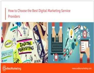 How to Pick the Best Digital Marketing Service Providers