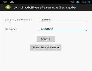 Android Persistence with Shared Preferences