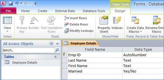 Forms in Access – MindStick