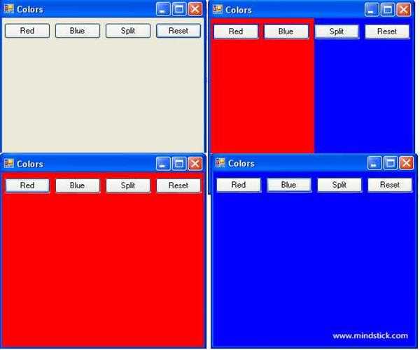How to split form background color in C Sharp