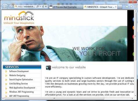 Process.Start() in C# with examples – MindStick