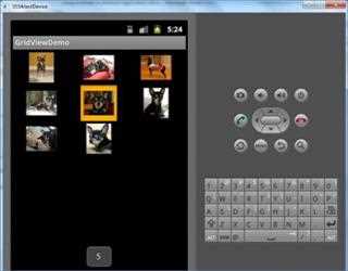 Using GridView in Android Application