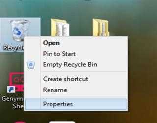 Change Recycle bin Settings in Windows OS