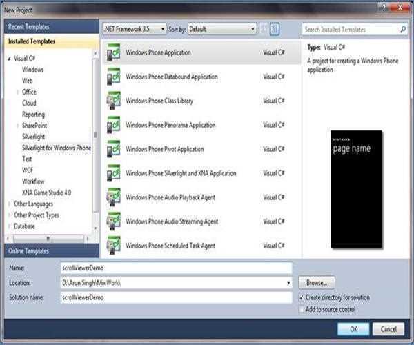 ScrollViewer Control in Windows Phone 7 Development – MindStick