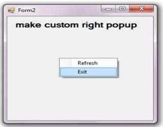 Make custom right click on a winform in C#