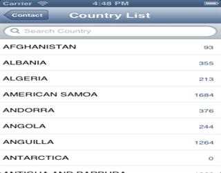 Implementing Country List in TableView