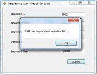 Inheritance with virtual function
