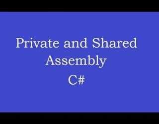 Difference between Private and Shared Assembly in C#