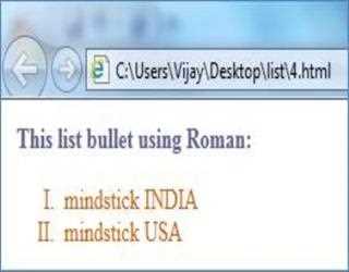 List Property using CSS3