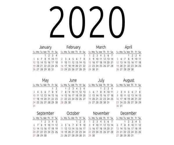Download Free Printable Calendar 2020 Template- Online PDF