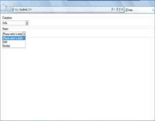 Cascading Dropdown list in ASP.Net MVC image