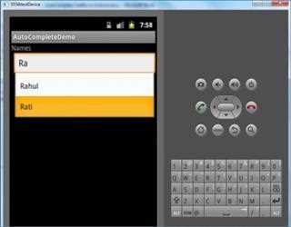 AutoComplete TextBox in Android