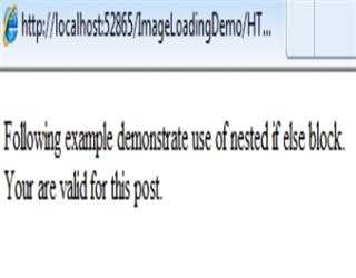 Implementing if --- else in Java Script