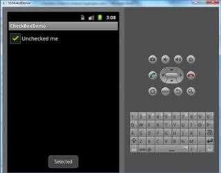 Checkbox control in Android Application