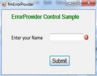 ErrorProvider Control  in C#.Net
