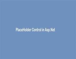 PlaceHolder Control in Asp.Net