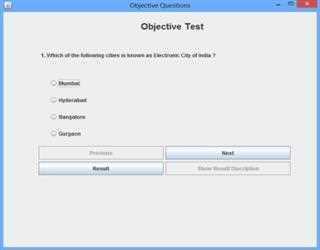 Creating Dynamic Objective Test Application through Swing in JAVA ( Using MySQL Database )