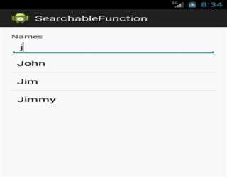 Simple Search implementation in android