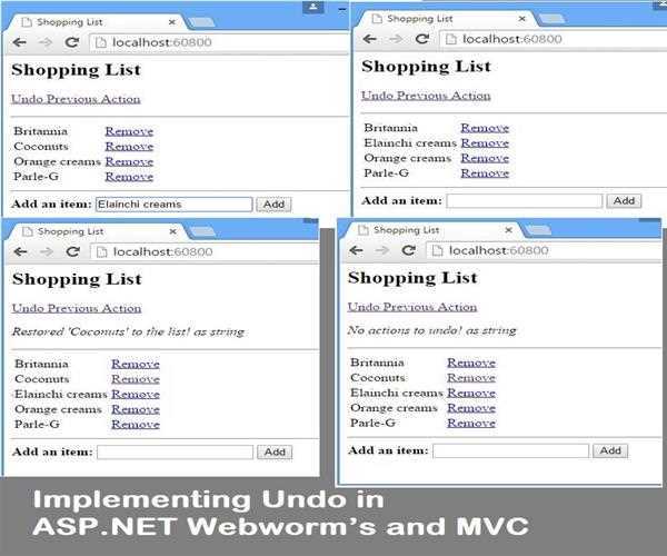 Implementing Undo in ASP.NET Webworm’s and MVC