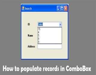 How to populate records in ComboBox