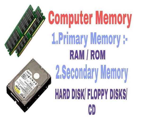 Primary memory and Secondary memory