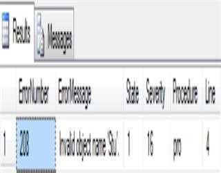 Exception handling in SQL Server