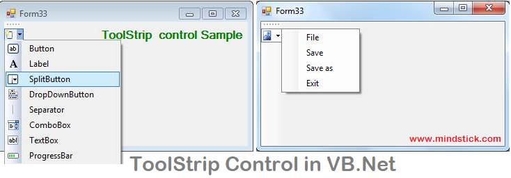 ToolStrip Control in VB.Net