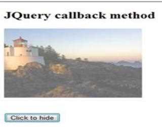 JQuery callback method