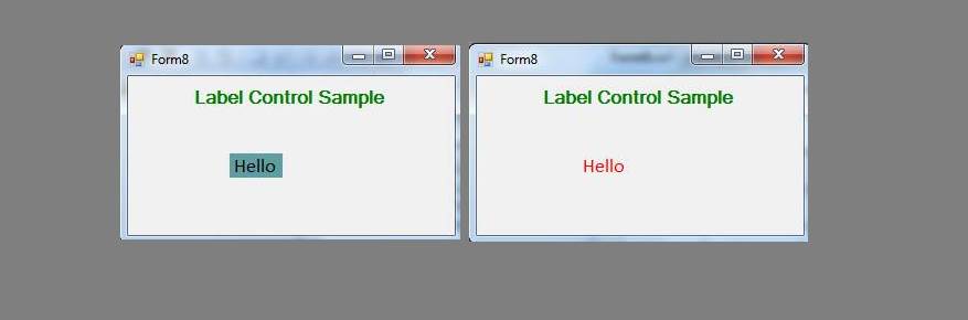 Label Control in C#.Net
