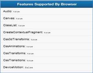 Determining the features supported by browser in Sencha touch