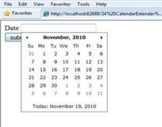 Ajax Toolkit CalendarExtender Control in ASP.Net