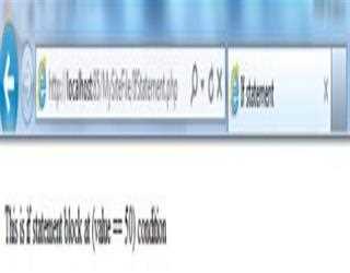 If…Else Statement in PHP