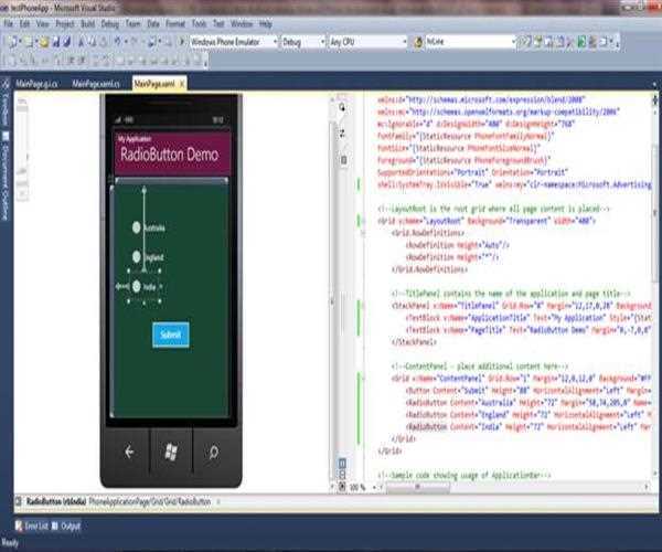 RadioButton Control in Windows 7 Phone Development