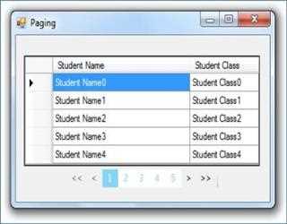 Implement Paging in Datagridview C#
