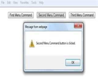 Menu command in HTML5