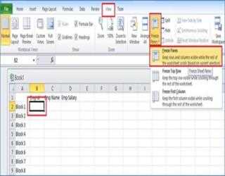 Freeze Panes in Excel