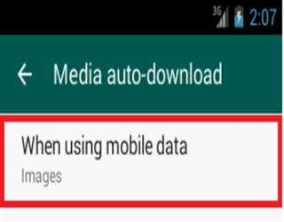 How to turn off auto download media in WhatsApp