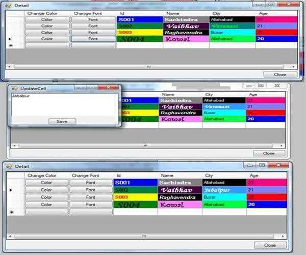 Cell formatting of DataGridView in .NET