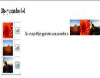 JQuery append method