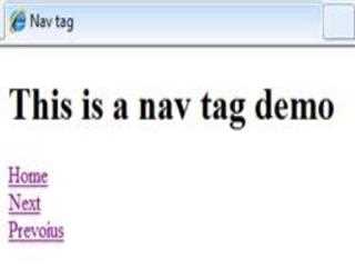 Nav tag in HTML5