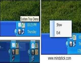 How to add a right click context menu to the tray icon