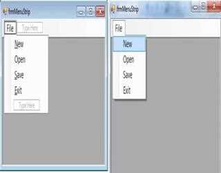 MenuStrip Control in C#.Net