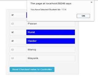 CheckBoxList Example in ASP.NET MVC 4