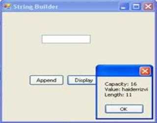 String Builder in C sharp .NET