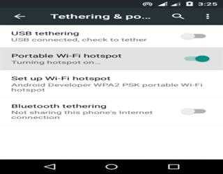 Create a Wi-Fi hotspot with an Android phone