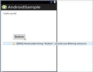 Resolving Hardcoded string, should use @string resource in Android Application