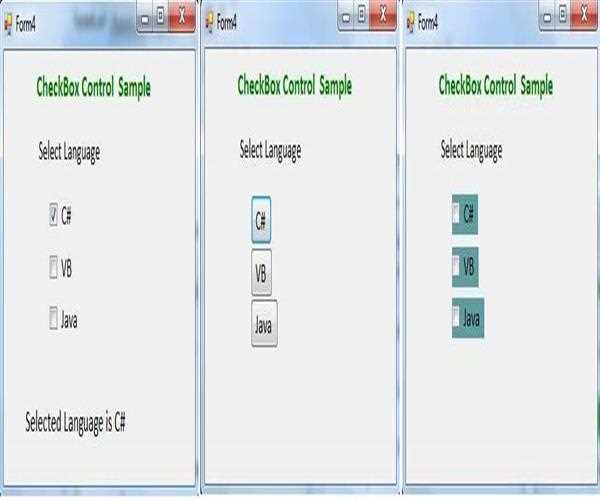 Checkbox Control in C#.Net