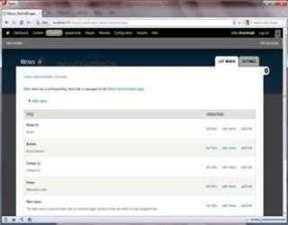 Creating a Menu Structure