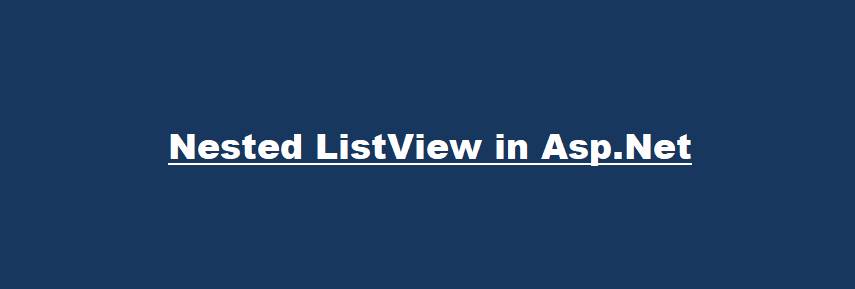 Nested ListView in Asp.Net