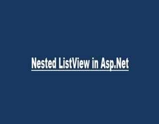Nested ListView in Asp.Net